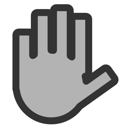 Download free grey hand stop icon